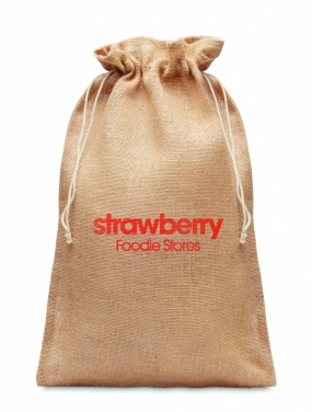 Logo trade promotional items picture of: Large jute gift bag 30x47 cm